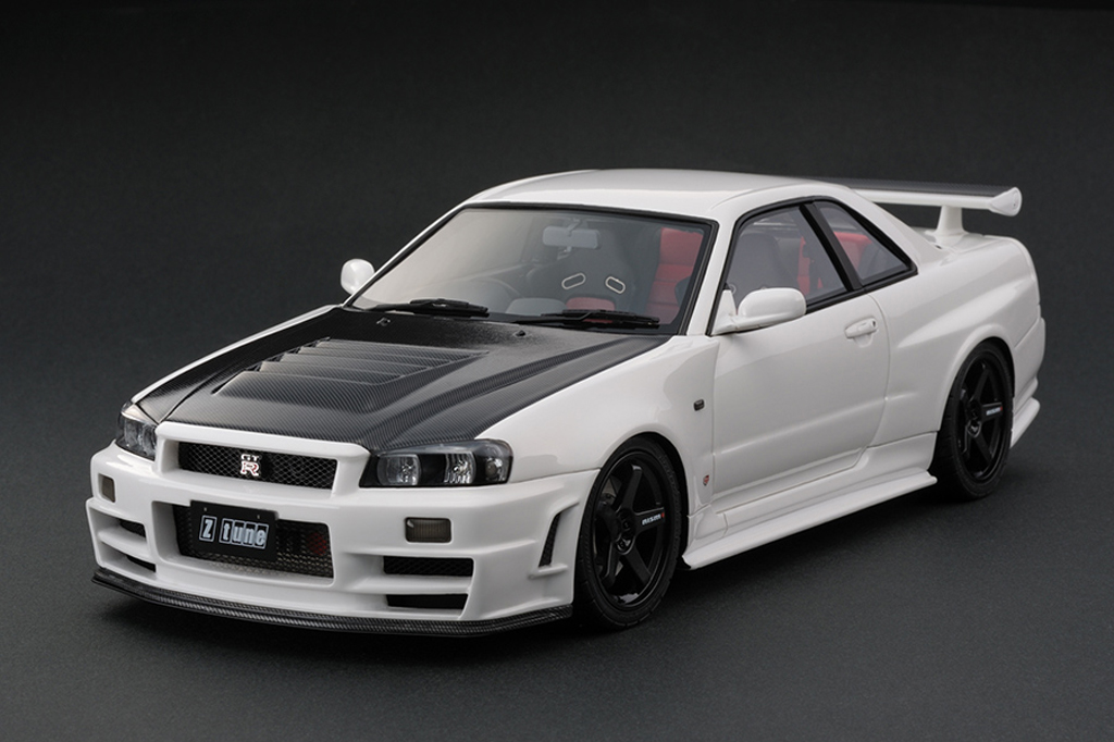 Nissan Skyline R34 1/18 Ignition Model R34 1/18 Nismo R34 GT-R Z-tune White (HOBBY FORUM 2013 MEMORIAL EDITION) IG0011 modelauto